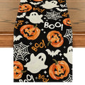 Artoid Mode Halloween Table Runner Black 13x90 Inch - Durable Polyester Decor