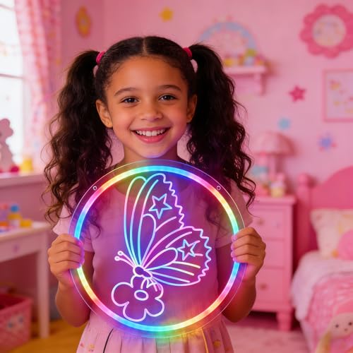 Butterfly Neon Sign - Multi-Color Dimmable LED Wall Decor with USB Power - Variation: Butterfly