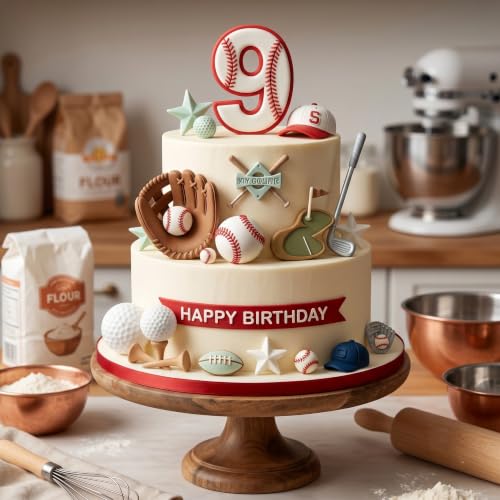 Golf and Baseball Silicone Mold Set - 4 Piece Sports Theme Cake Decorating Molds - Style E