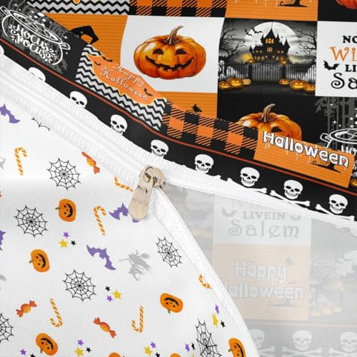 Halloween Pumpkin Lantern Duvet Cover Set Queen Variation of Multi 45