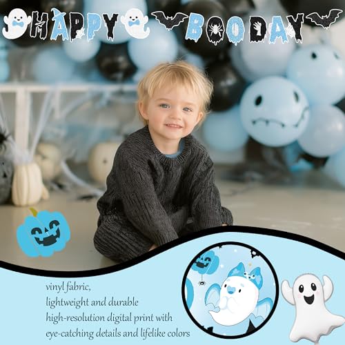 Blue Halloween Boy Party Decorations Balloon Garland Backdrop Banner Set