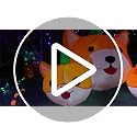 5 ft Halloween Inflatable Pumpkin Dog Outdoor Decor with LED Lights