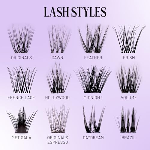 Lilac St Natural Lash Clusters for DIY Lash Extensions - 14mm, 3 Pack Variation