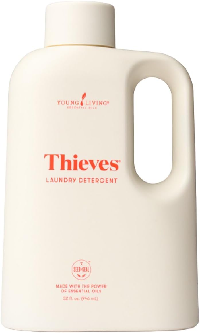 Young Living Thieves Laundry Detergent - Concentrated Plant-Based Formula, Fresh Citrus Scent, 32 fl oz