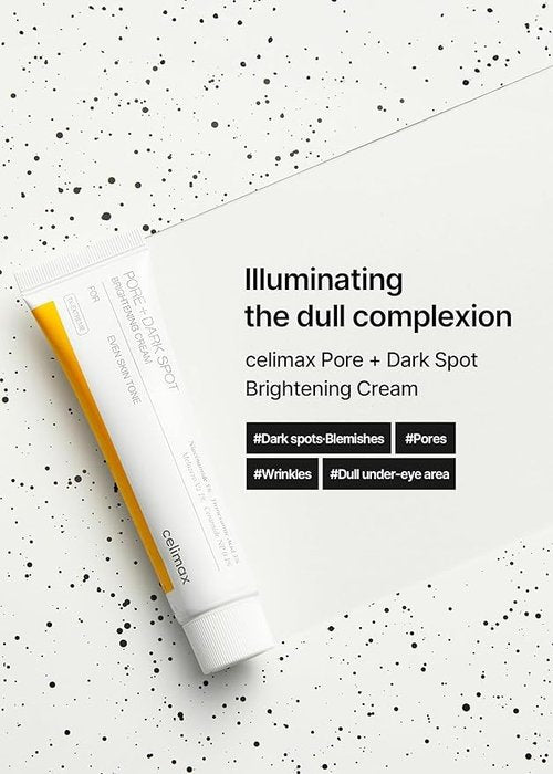 Celimax Pore+Dark Spot Brightening Cream - Niacinamide & Tranexamic Acid | Hydrating for Sensitive Skin, 35ml