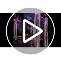 Halloween Hanging Ghost Decorations Set with Purple LED Lights - Outdoor Spooky Ghosts, 4 Pieces