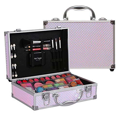 Mermaid Makeup Kit for Teens - Full Starter Cosmetics Set with 46 Eyeshadows, Lip Balms & Brushes