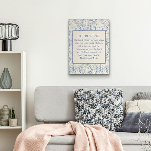 Christian Canvas Wall Art Decor - Bible Verse Scripture Artwork for Home & Nursery 11x14