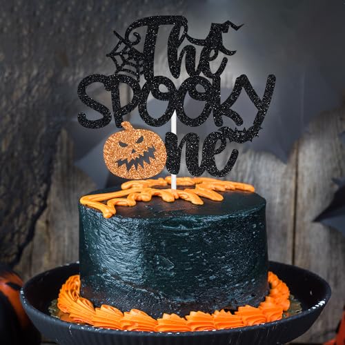 Halloween First Birthday Cake Topper Glitter Decoration Baby Boy Girl 1st