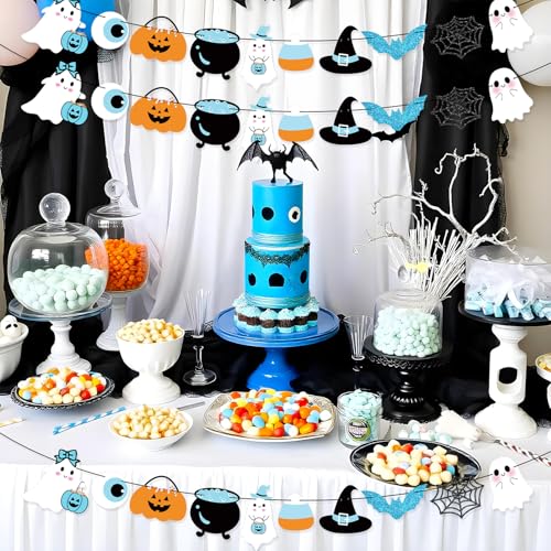 Halloween Ghost Banners Party Decorations 4pcs Indoor Outdoor Kids Spooky Decor