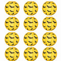 Halloween Bat Paper Lanterns Set of 8 - Yellow and Black Hanging Decorations for Parties