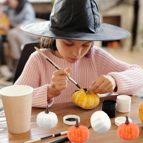 Mini Artificial Pumpkin Set for Fall Harvest & Holiday Decor - 24 Pcs
