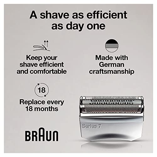 Braun Series 7 70S Electric Shaver Head Replacement Cassette - 1 Pack - Silver