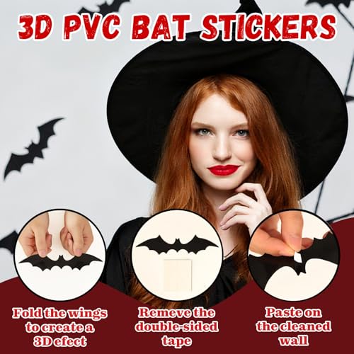 Halloween Party Decorations Set - Scary Horror Ghostface Themed Kit with Banner, Orange Balloons & Bat Cutouts