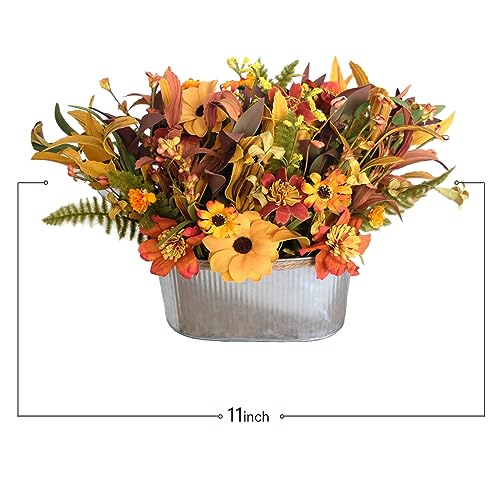 Artificial Fall Flowers with Pot - Wildflower Fall Decor for Autumn & Thanksgiving