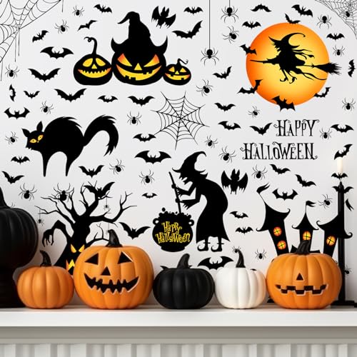 Cute Halloween Watercolor Wall Stickers - 6 Sheets Home Decor Decals