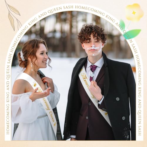 12 Pcs Homecoming Sashes Set for Court & Decorations