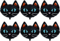 25.6-Inch Black Cat Halloween Balloons - 6 Jumbo Foil Party Decorations