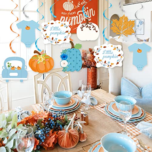 Fall Pumpkin Hanging Decorations for Baby Shower and Party - 20 Pack