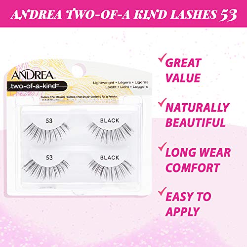 4 Pack Natural Look False Eyelashes 53 - Comfortable, Reusable Strip Lashes for Glamorous Eyes