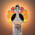 Thanksgiving Turkey Night Light - Orange Wall Plug-In Fall Seasonal Decor