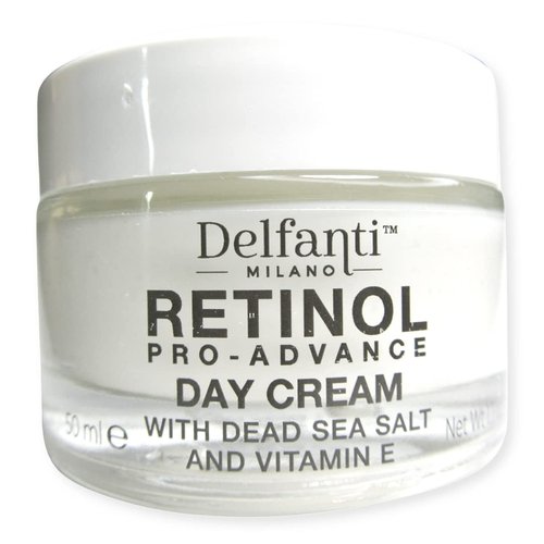 Delfanti-Milano • RETINOL PRO-ADVANCE • Anti-Aging DUO pack • Day + Night Creams • Face and Neck Moisturizers with Dead Sea Minerals and Vitamins E and B • Made in Italy