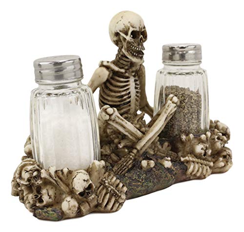 Gothic Skeleton Salt & Pepper Shaker Set – Halloween Halloween Kitchen Decor