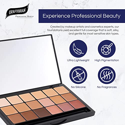 Professional Face Palette for Foundation, Contouring & Coverage - 18 Color Super Palette