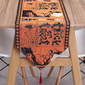 Halloween Table Runner 13 x 72 Inch with Ghost, Pumpkin & Web Design