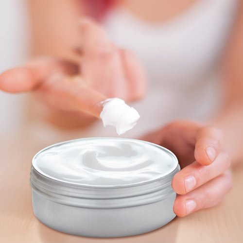 Silver 2 Ounce Aluminum Tin Jar Refillable Containers 60ml Aluminum Screw Lid Round Tin Container Bottle for Cosmetic,Lip Balm, Cream, 30 Pcs
