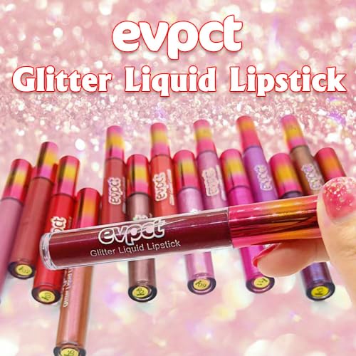 Long Lasting Glitter Lipstick Set - 12 Bright Red & Sparkle Matte Lip Gloss