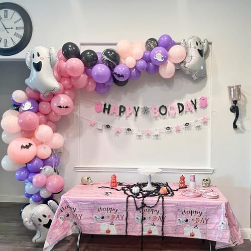 Halloween Spider Balloons Arch Kit with Colorful Latex & Foil Balloons - Candy Spider Variation