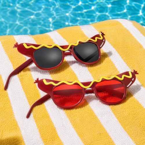 Funny Hot Dog Sunglasses 4-Pack - Novelty Costume Party Props