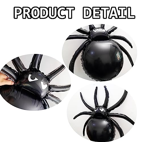 3 Pack Halloween Spider Foil Balloons 32.5 Inch Party Decorations