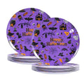 Halloween Melamine Dinner Plates Set - Purple, 10-Inch, 12PCS | Kids & Party Tableware