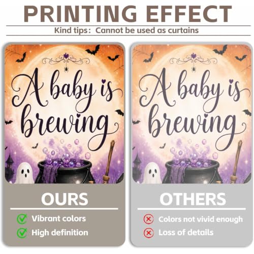 Halloween Baby Shower Backdrop 10x8ft Purple Spooky Cauldron & Moon Variation of THIS listing