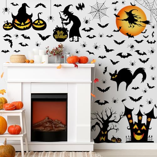 Cute Halloween Watercolor Wall Stickers - 6 Sheets Home Decor Decals
