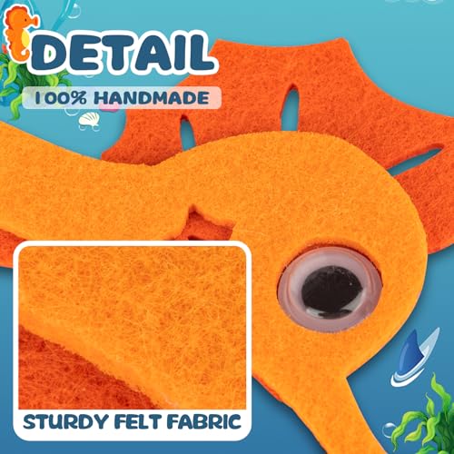 16-Pack Felt Sea Animal Headbands for Ocean Theme Party & Costume