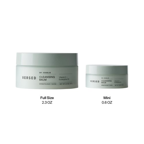 Versed Day Dissolve Cleansing Balm - Makeup Melting Balm Infused with Vitamin E + Eucalyptus Oil to Calm Skin - Oil Based Double Cleanser (2.3 Fl Oz (Pack of 1), Day Dissolve)