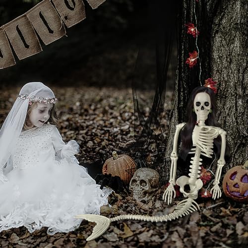 38 Inch Halloween Mermaid Skeleton with Movable Joints - Spooky Decor Prop - Variation of THIS listing