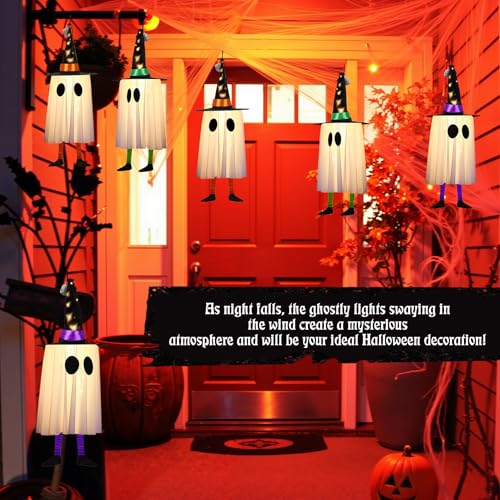 Halloween Hanging Spirit Lights Set of 3 with Cone Caps & Dynamic Effects