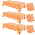 Orange Gingham Tablecloth Set - 12 Pack 54x108 Inches Fall Picnic Decor Variation of THIS listing: Orange / 12