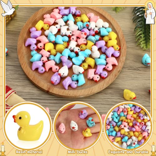 Mini Jesus Resin Ducks - Jesus Loves You Style, 80 Pack Faith Symbols