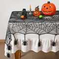 Halloween Tablecloth 60x84 Inch Black Lace Spider Web Decor - Variation of THIS listing