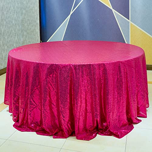 Pink Sequin Round Tablecloth 132 Inch Glitter Cover for Events & Parties - Variation of THIS listing