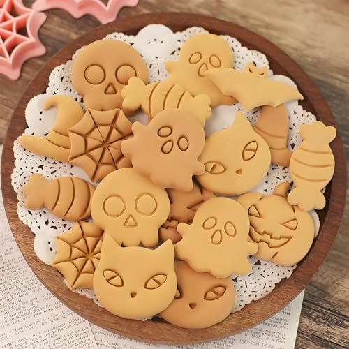 Halloween Bat Cookie Cutter Set - 8Pcs F Variation for Decorations & DIY Baking