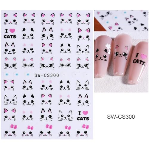 Halloween Nail Stickers Spider Web Bat Pumpkin Butterfly 4 Sheets Color-21