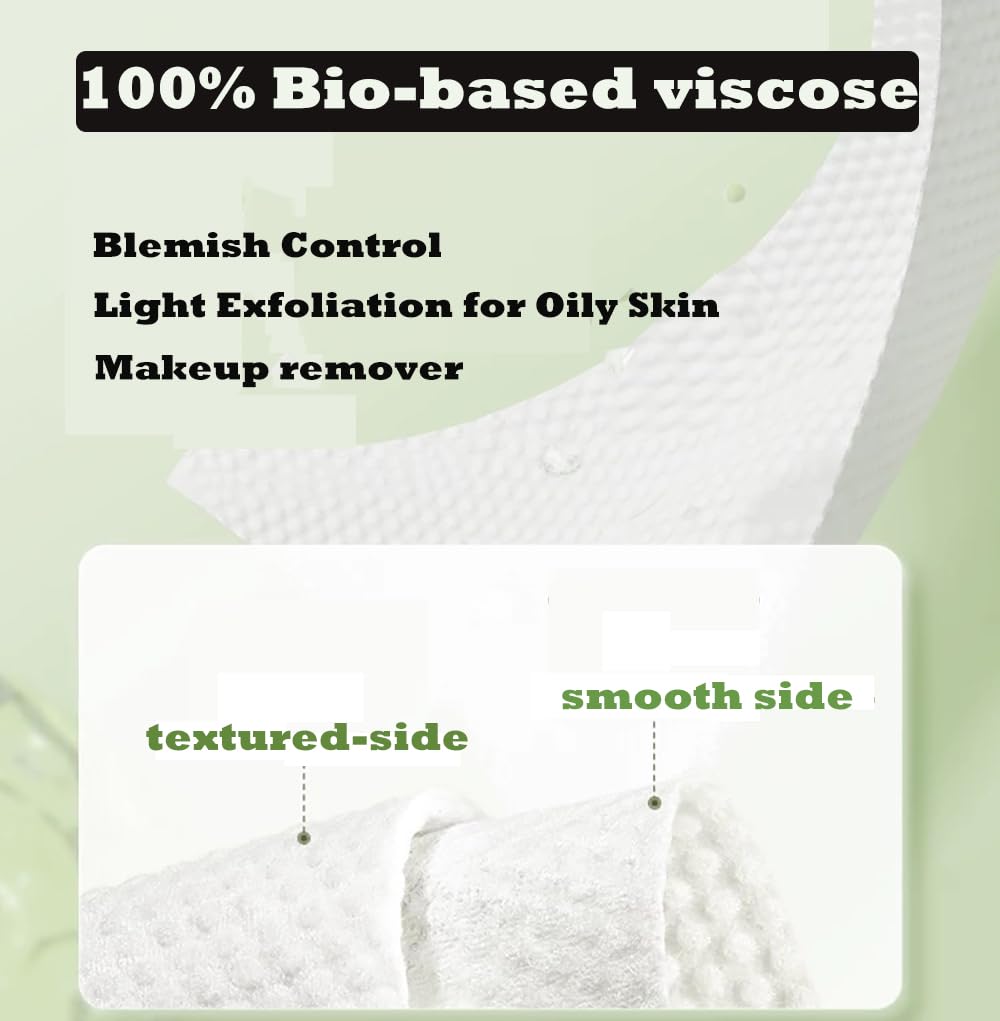 【Large Pack】Disposable Face Towels 160 Count,Hanging Design100% Bio-based Viscose Ultra Thick Face Towelettes,Dual-Texture,Makeup Remover Dry Wipes for Blemish or Sensitive Skin (160 count)
