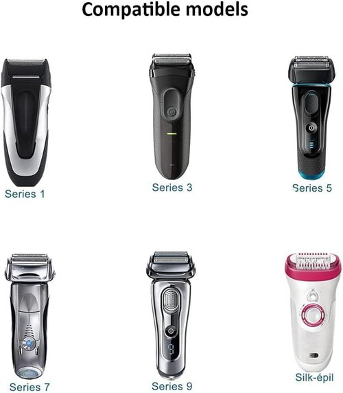 Braun Charger Replacement - Compatible with Series 7, 9, 5, 1 Shavers | 12V 400mA Charging Cord