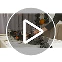 12FT Black Maple Leaf Garland 2-Pack Fall Halloween Thanksgiving Decor
